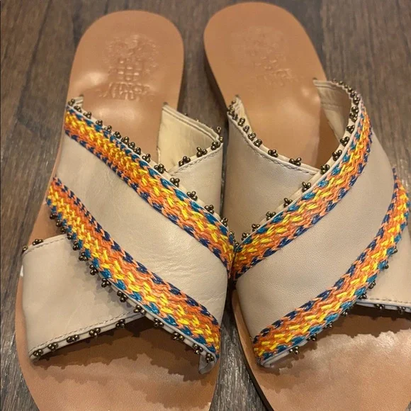 Vince Camuto leather slip on sandals - Picture 6 of 6